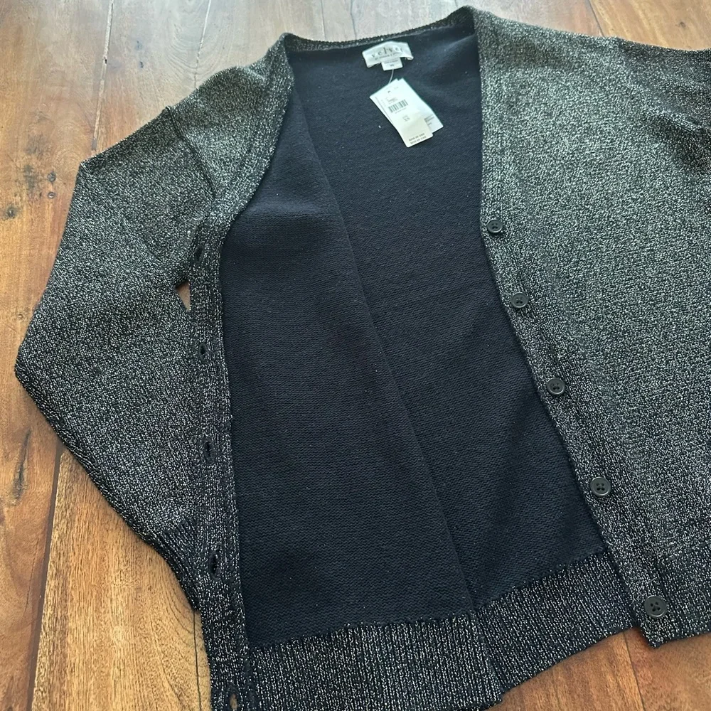 ☀️ New! ANTHRO Velvet By Graham & Spencer Shimmer Oversized Cardigan - Picture 5 of 16
